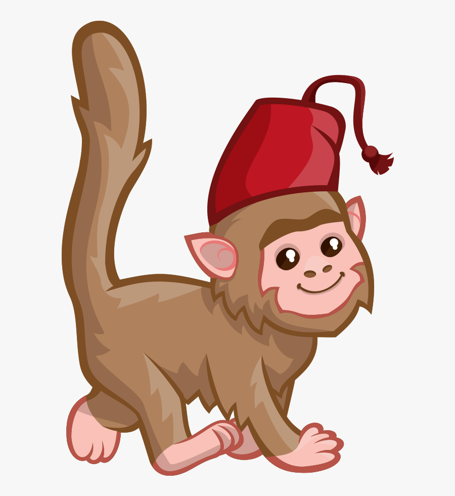 Clip Art Monkey Wearing Hat - Monkey Drawings Easy Cartoon, Transparent Clipart