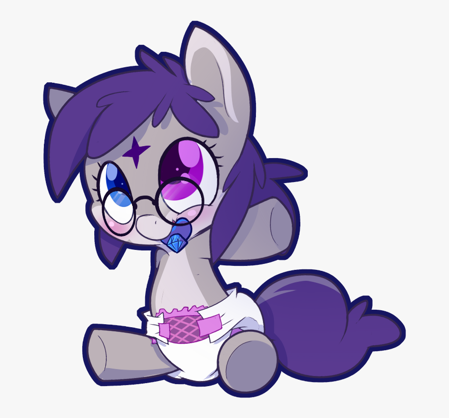 Cuddlehooves, Baby, Baby Pony, Diaper, Foal, Glasses, - Cartoon, Transparent Clipart