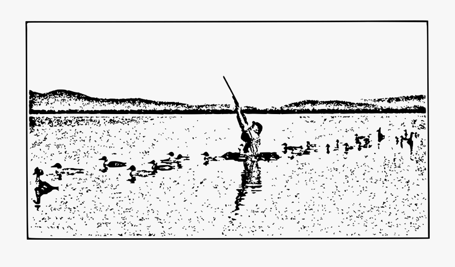 Hunter Shooting Ducks Clip Arts - Cast A Fishing Line, Transparent Clipart