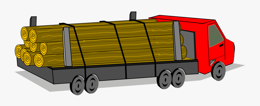 Angle,car,commercial Vehicle - Truck With Wood Png, Transparent Clipart
