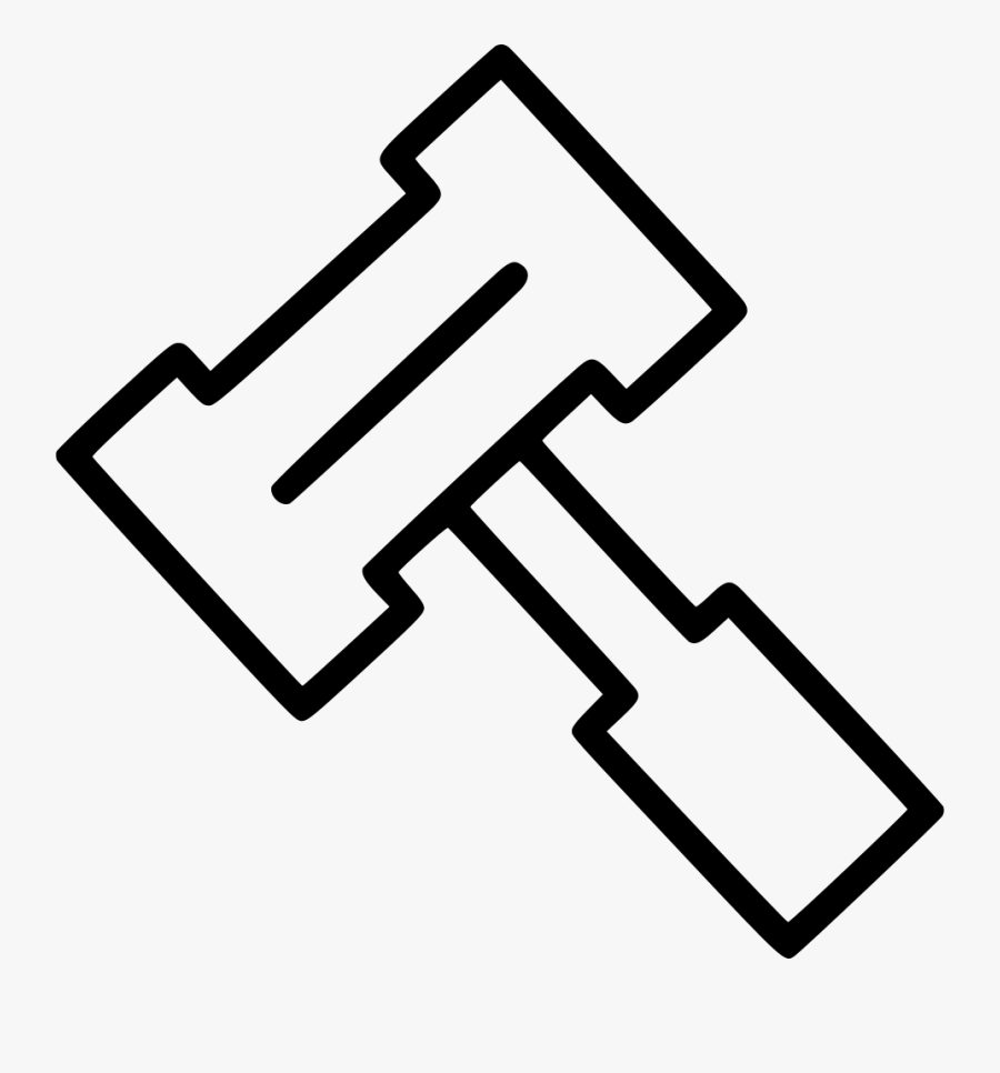 Gavel Hammer Justice - Hakim Mewarnai, Transparent Clipart