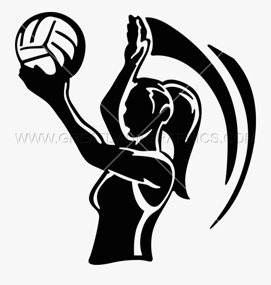 Overh Serve Production Ready - Girl Volleyball Silhouette Png Transparent, Transparent Clipart