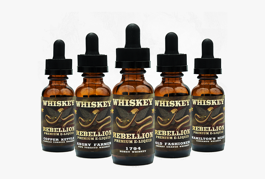 All Whiskey Rebellion Bottles - Whiskey Vape Juice, Transparent Clipart