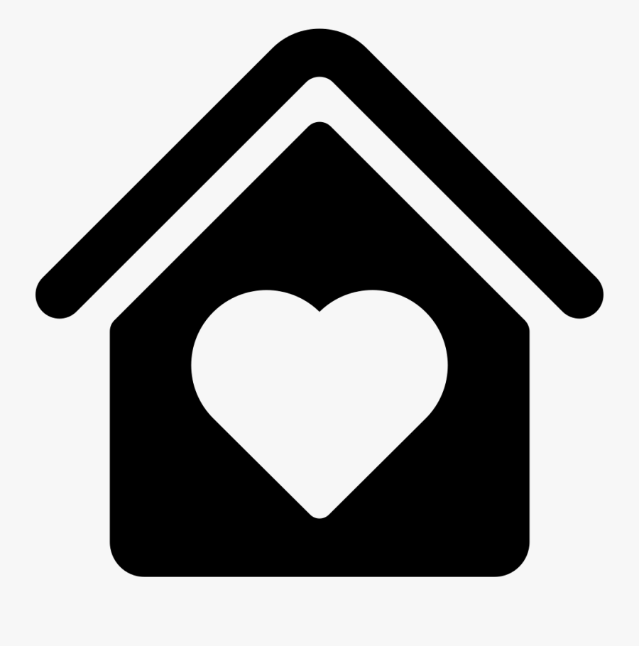 House With Heart Logo, Transparent Clipart