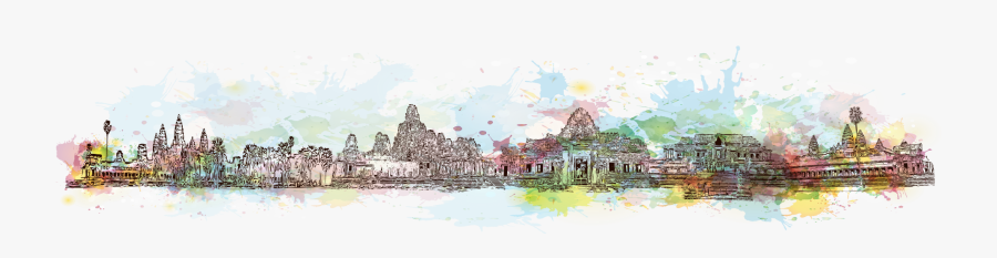 Pagoda Khmer Background, Transparent Clipart