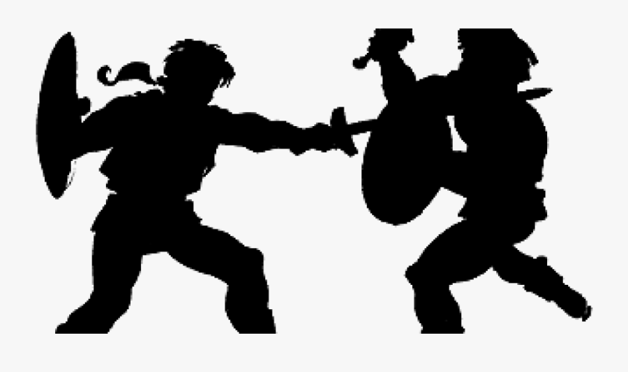 Entry Thumbnail - Two People Sword Fighting, Transparent Clipart