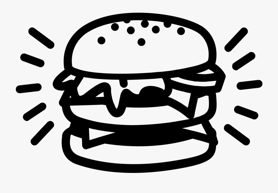 Noun - Burger Black And White Icon , Free Transparent Clipart - ClipartKey.