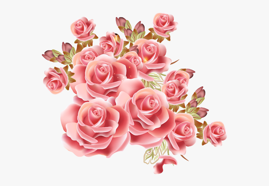 Background Design Flowers Roses, Transparent Clipart