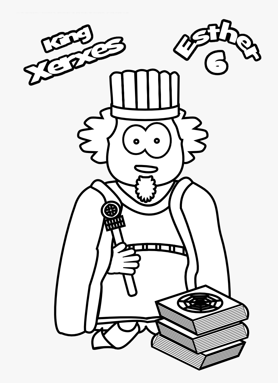 King Xerxes Coloring, Transparent Clipart