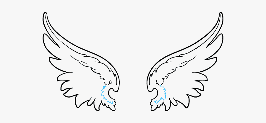 How To Draw Angel - Angel Wings Outline Png, Transparent Clipart