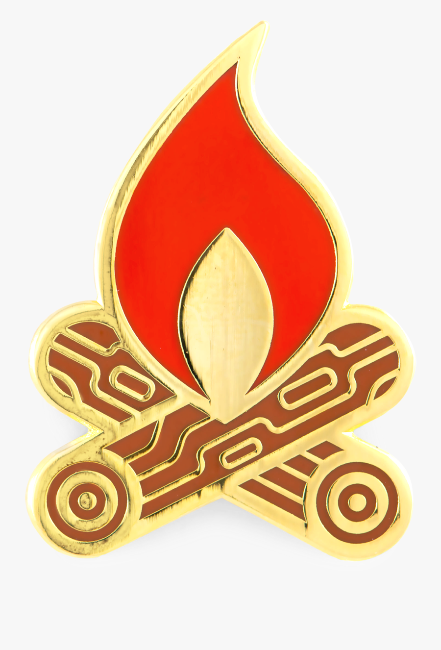 Camp Fire Pin, Transparent Clipart