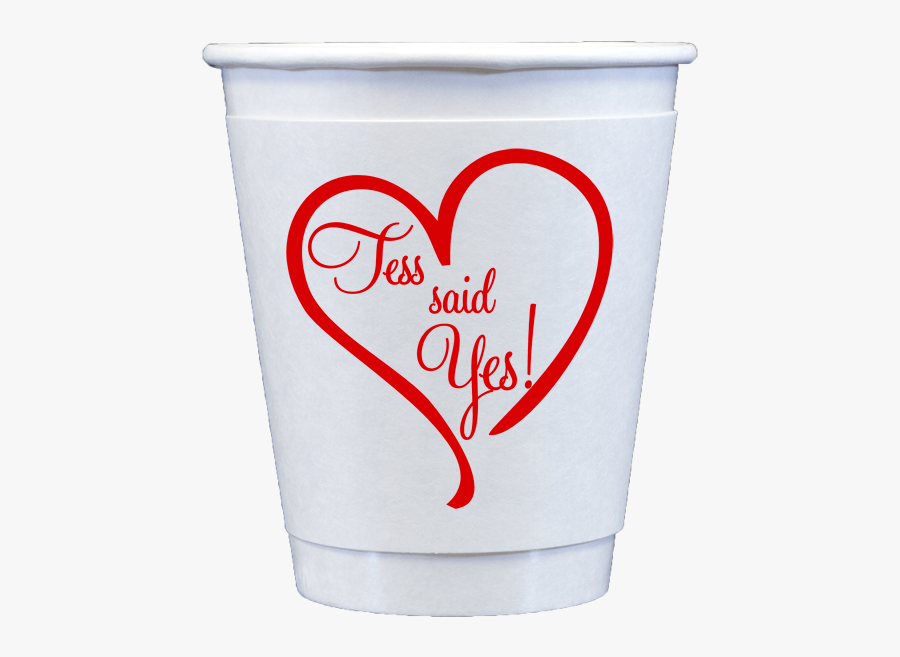 Clip Art Coffee In A Cardboard Cup - Heart, Transparent Clipart