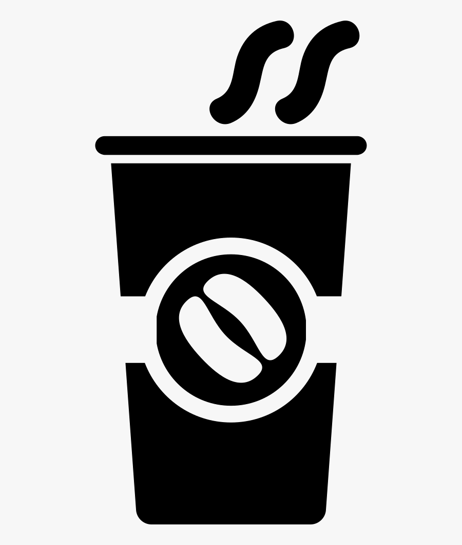 Hot Coffee On A Tall Paper Cup - Coffee Paper Cup Vector, Transparent Clipart