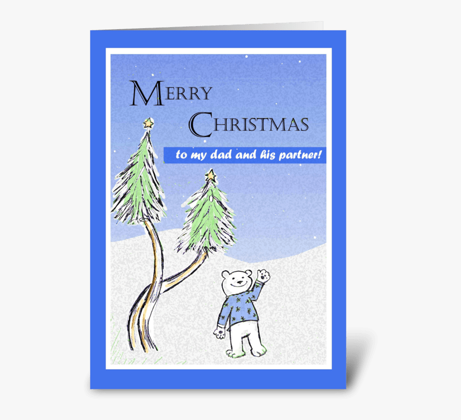 Clip Art Polar Bear Christmas Cards - Cartoon, Transparent Clipart