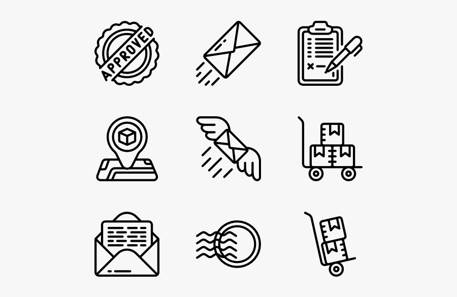 Postal Service - Ball Icon Minimalist Png, Transparent Clipart
