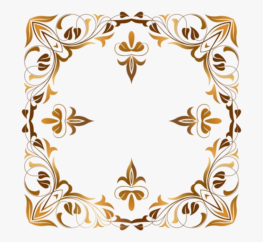 Visual Arts,flower,symmetry - Flower Decorative Border Design, Transparent Clipart