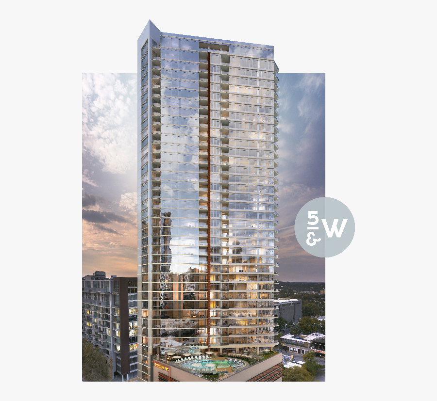 5th & West New Tower In Downtown Austin, Texas - Fifth And West Austin Texas, Transparent Clipart