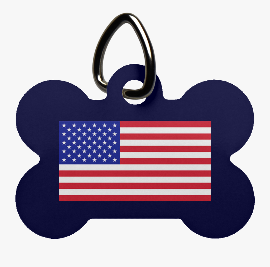 American Flag Dog Bone Pet Tag - Stock Exchange, Transparent Clipart
