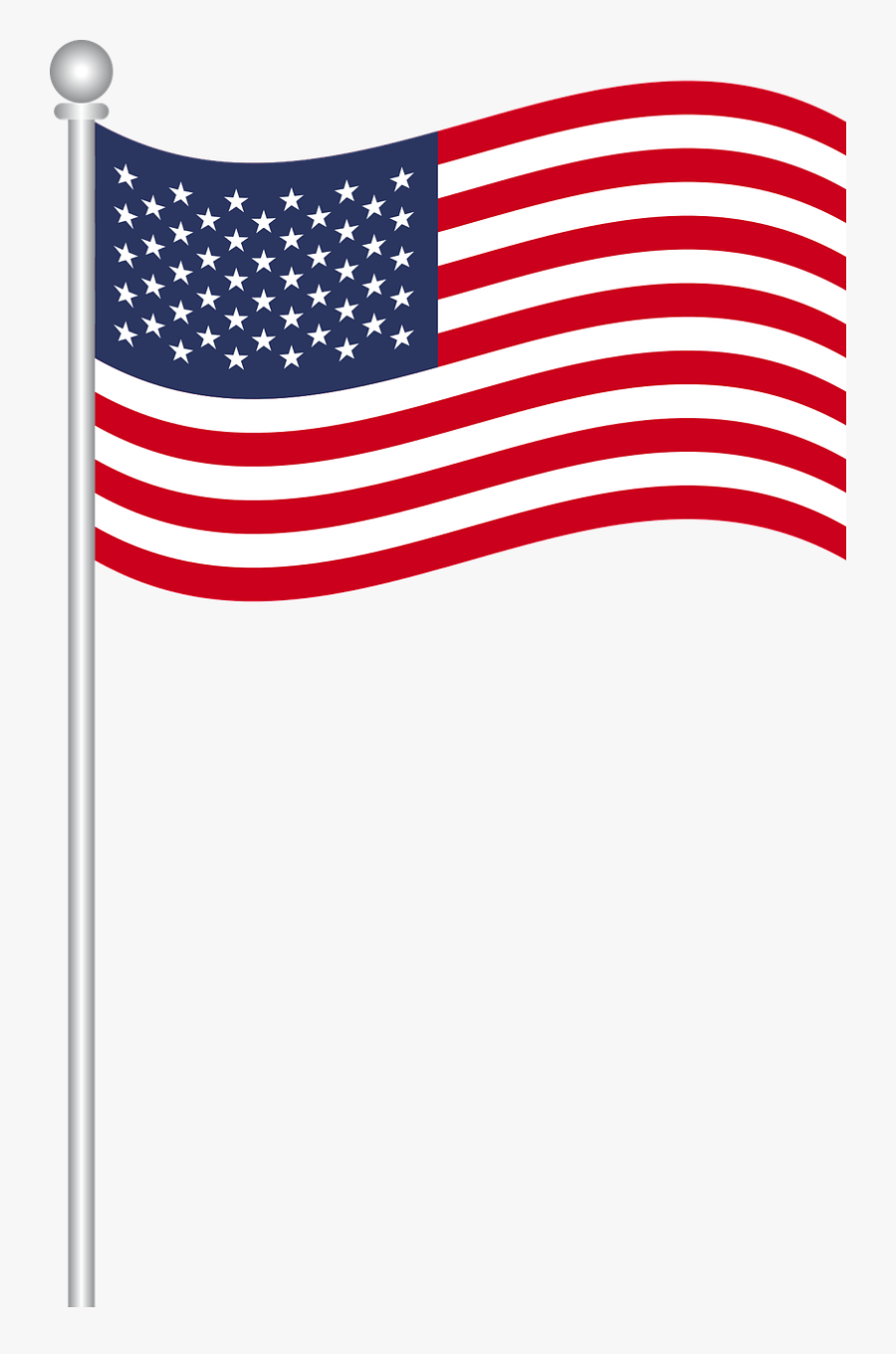 American Flag Brush Stroke, Transparent Clipart