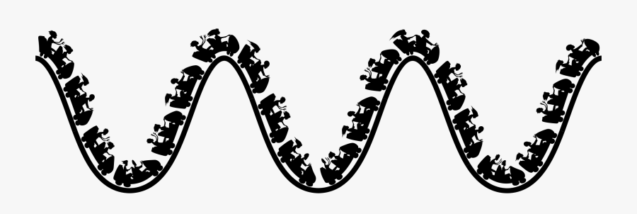 Rollercoaster Clipart Black And White - Illustration, Transparent Clipart