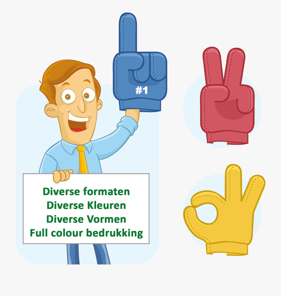 Foam Finger Campagne - Guante De Fan 1, Transparent Clipart
