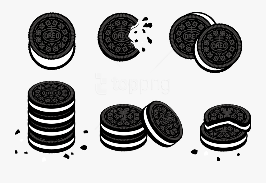 Oreo,cookies And Tire,pattern,finger Food,black And - Transparent Background Oreo Png, Transparent Clipart