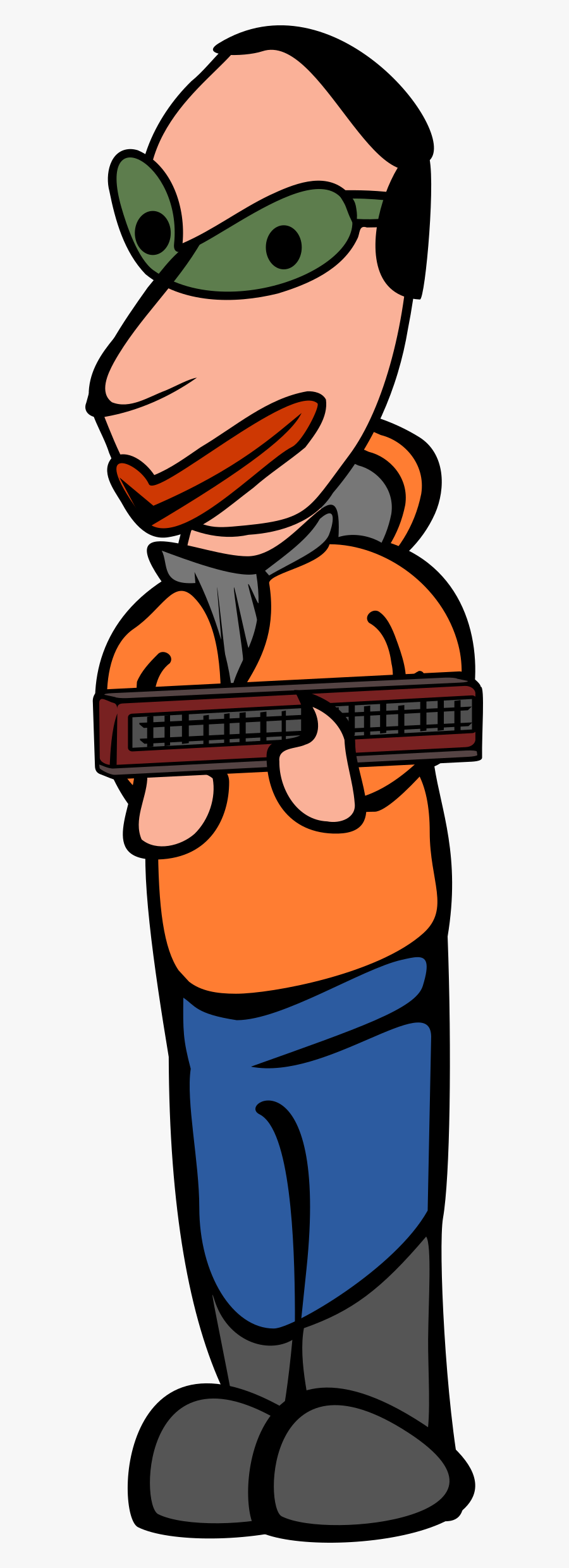 Man With Mouth Organ Clip Arts, Transparent Clipart