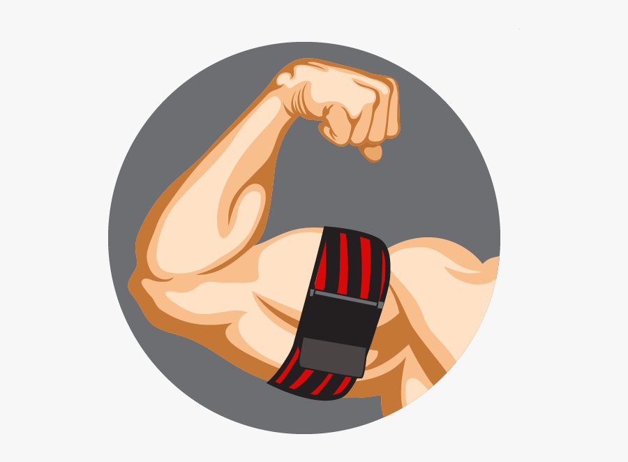 Muscles Clipart Arm Strength - Blood Flow Restriction Cartoon, Transparent Clipart