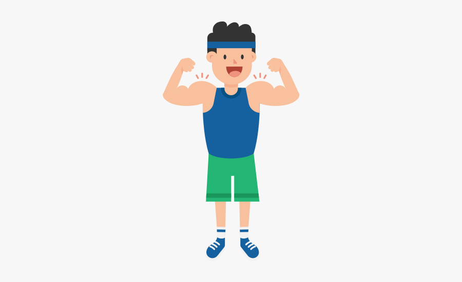 Flexing Arm Png - Cartoon Muscle Man Png, Transparent Clipart