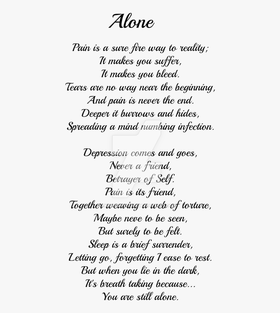 End You Re Alone Poems, Transparent Clipart