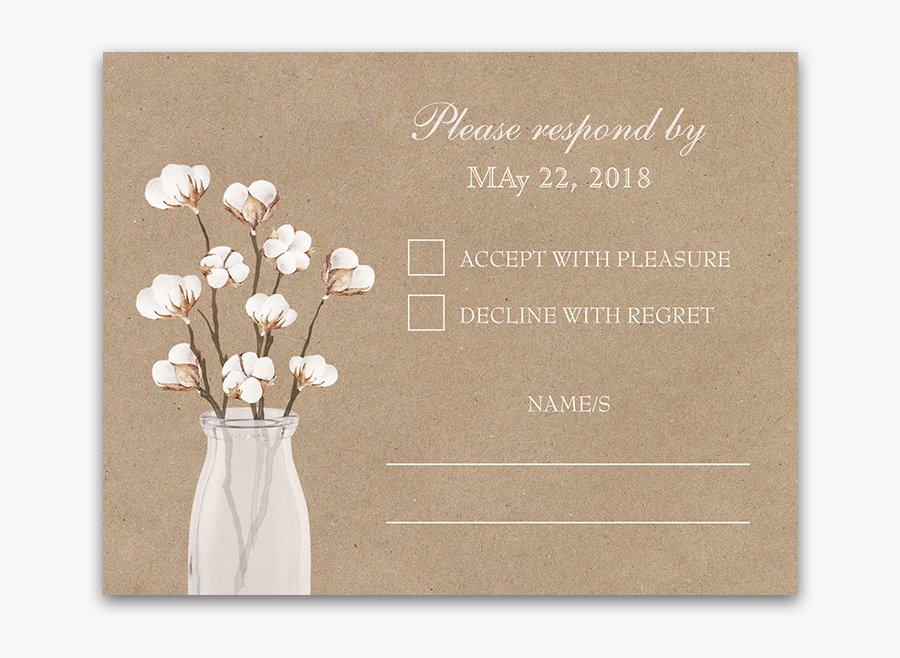 Wedding Rsvp Cards Rustic, Transparent Clipart