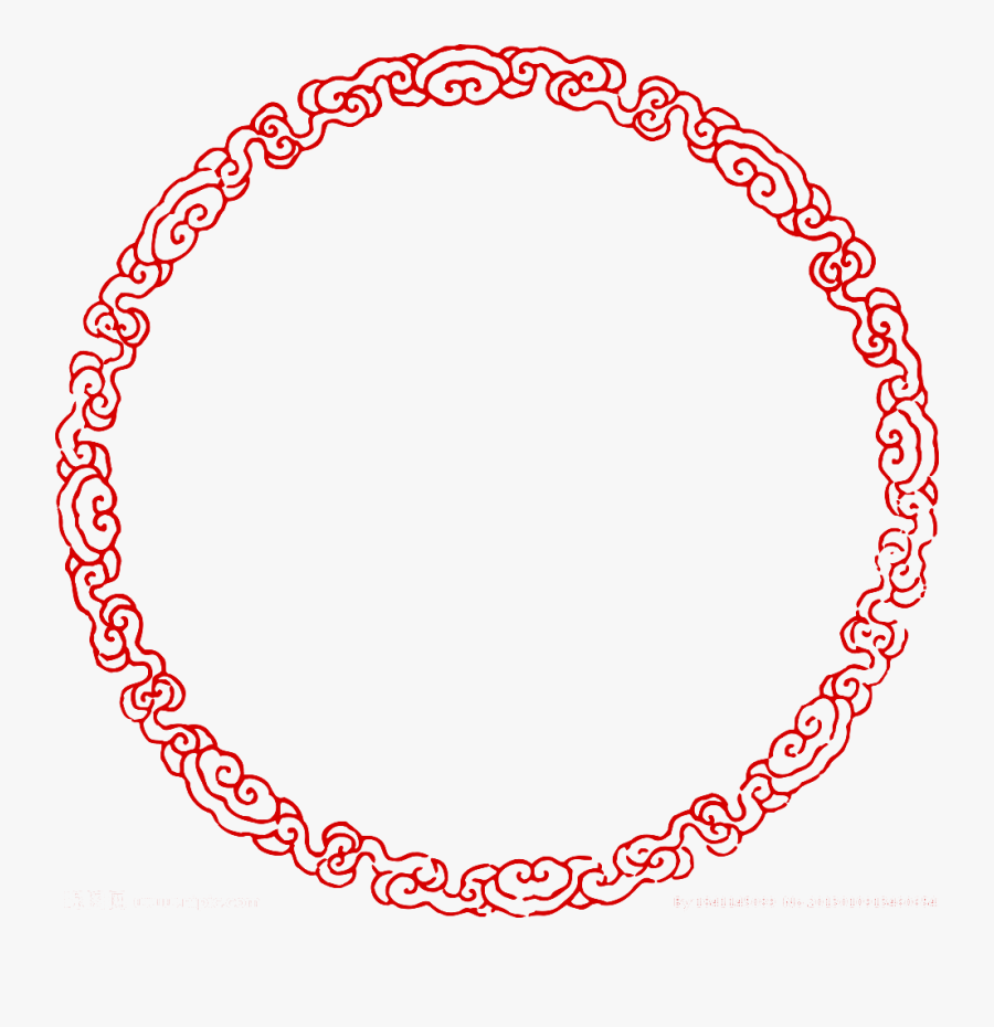 中国 风 圆 形 边框 纹理, Transparent Clipart