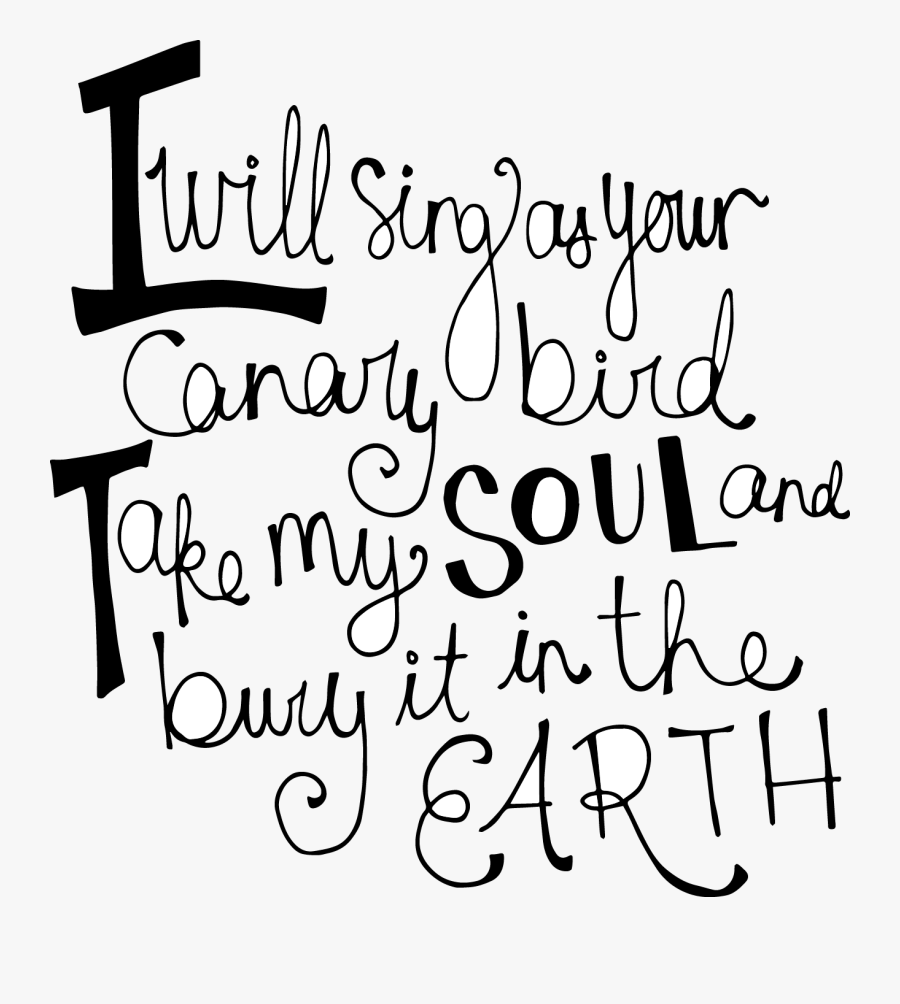 Drawing Lyrics Song - Calligraphy, Transparent Clipart