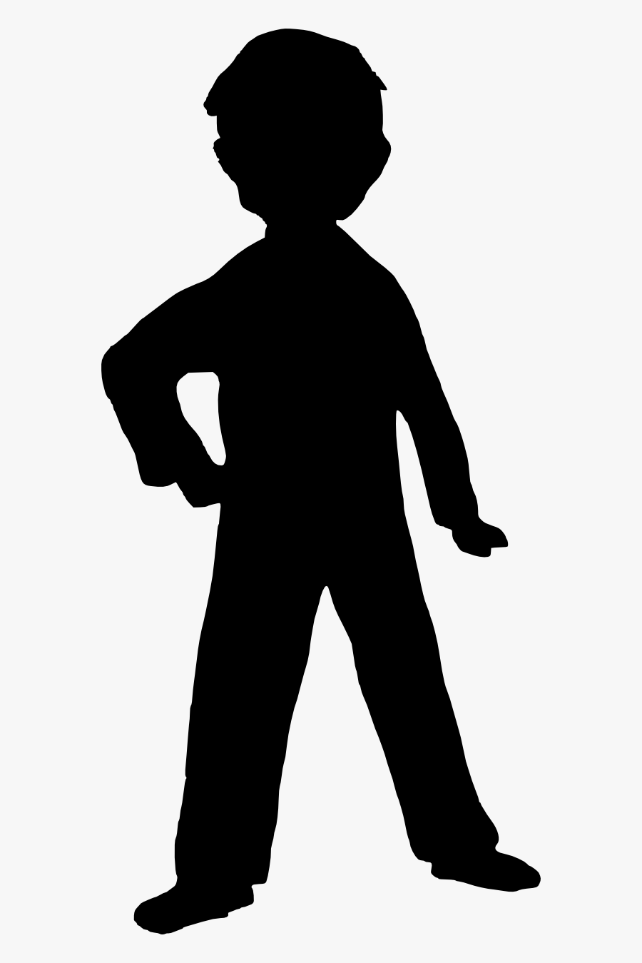 Transparent Silhouette Of A Boy, Transparent Clipart