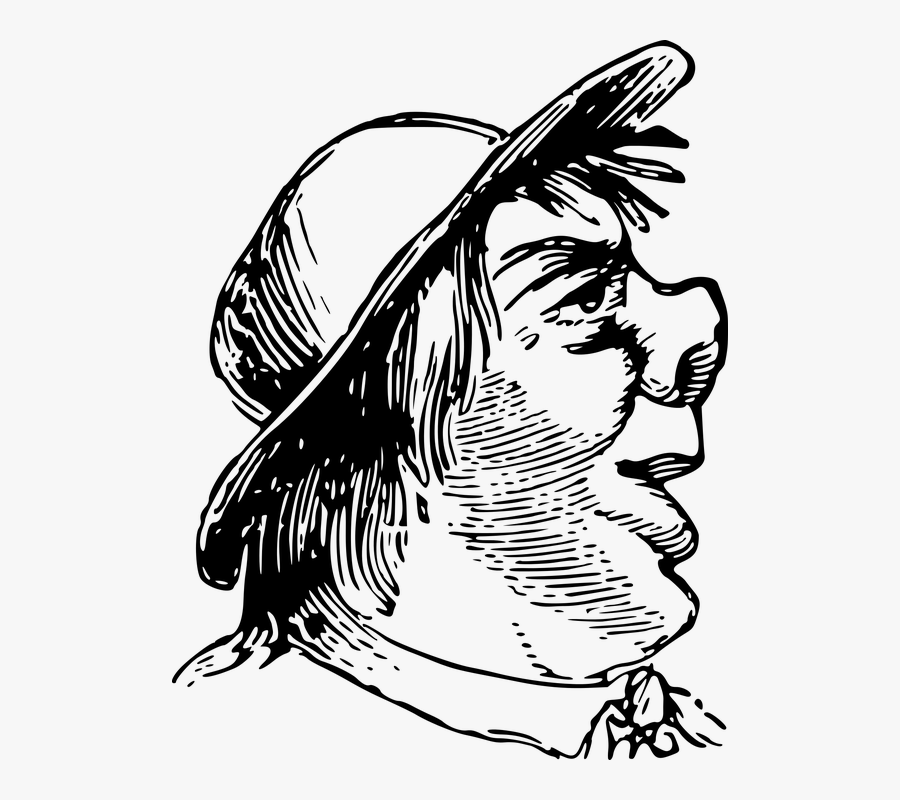 Face, Man, Portrait, Profile, Ugly - Ugly Clipart Black And White, Transparent Clipart