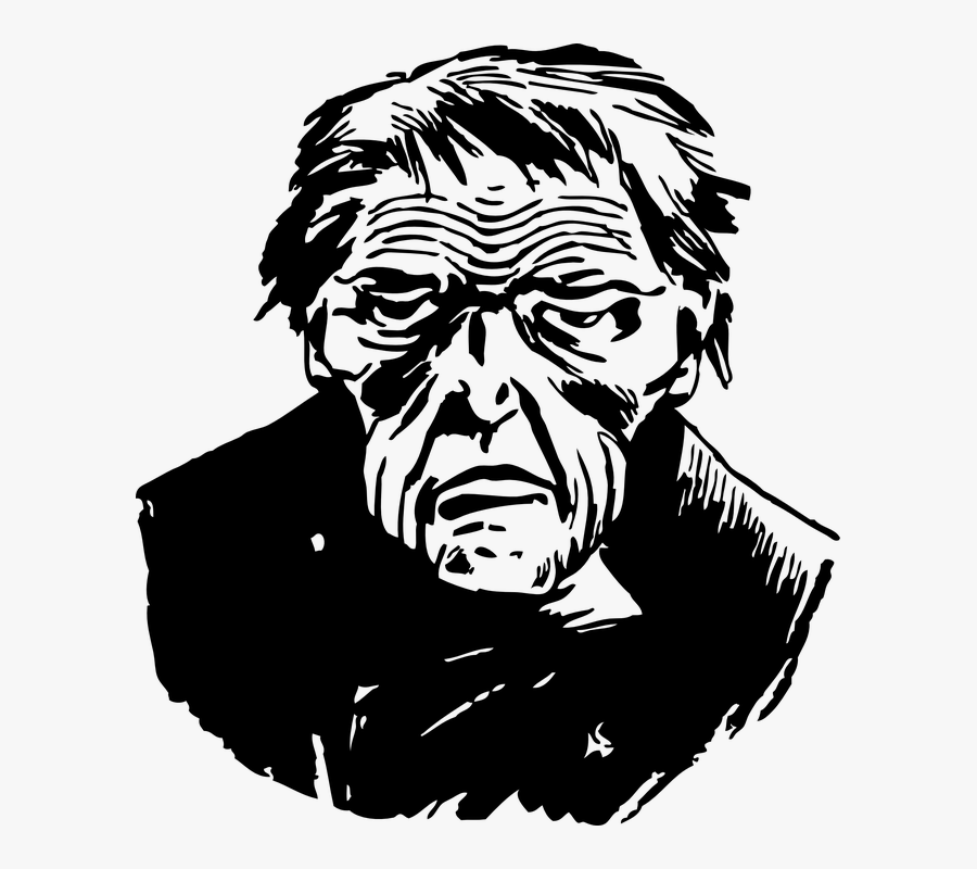 Human Clipart Animated - Ugly Face Clip Art Black And White, Transparent Clipart