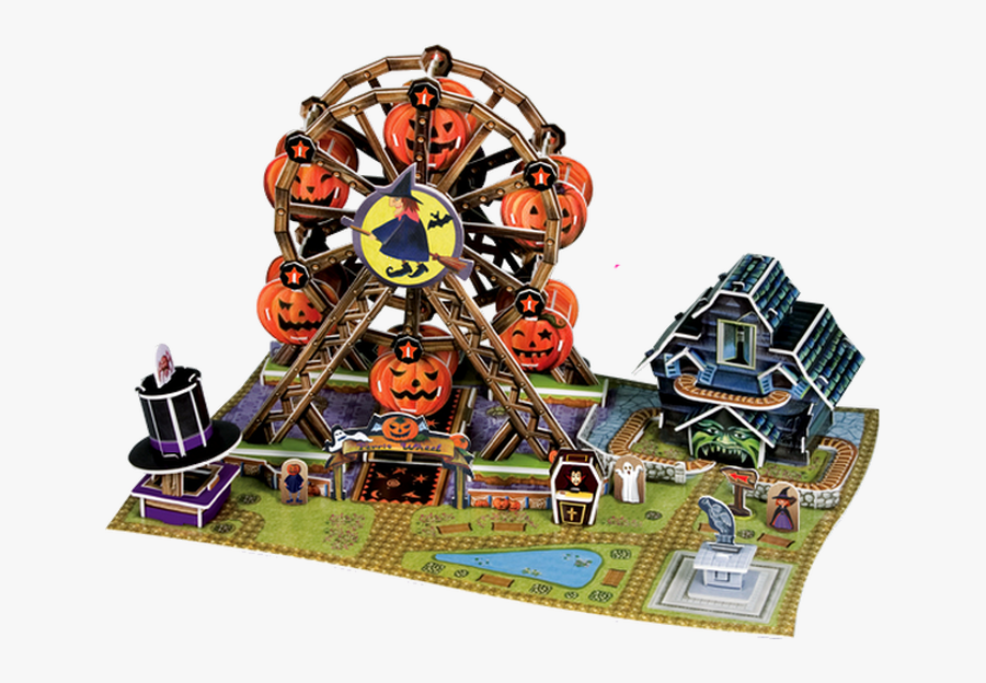 Mini Halloween Ferris Wheel, Transparent Clipart