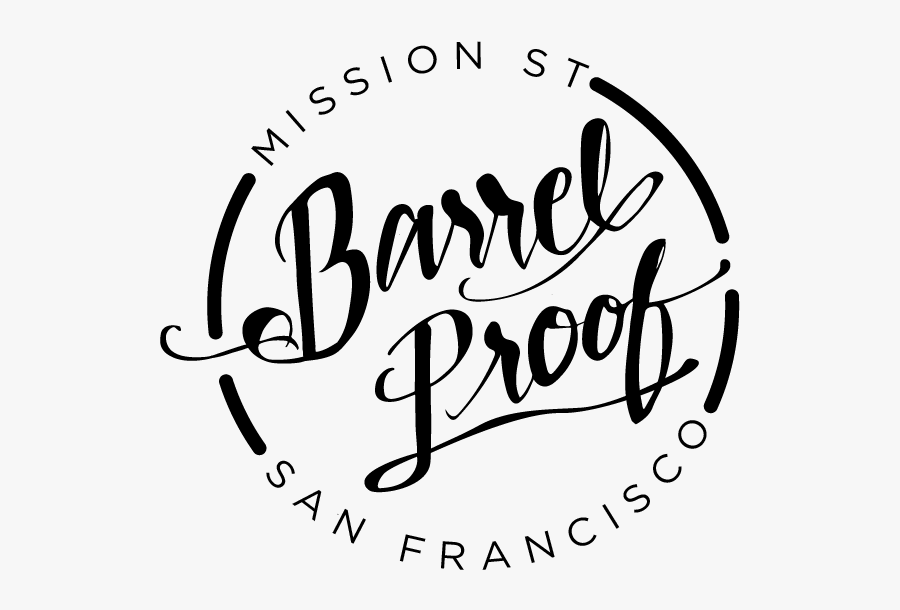 Barrel Proof - Calligraphy, Transparent Clipart