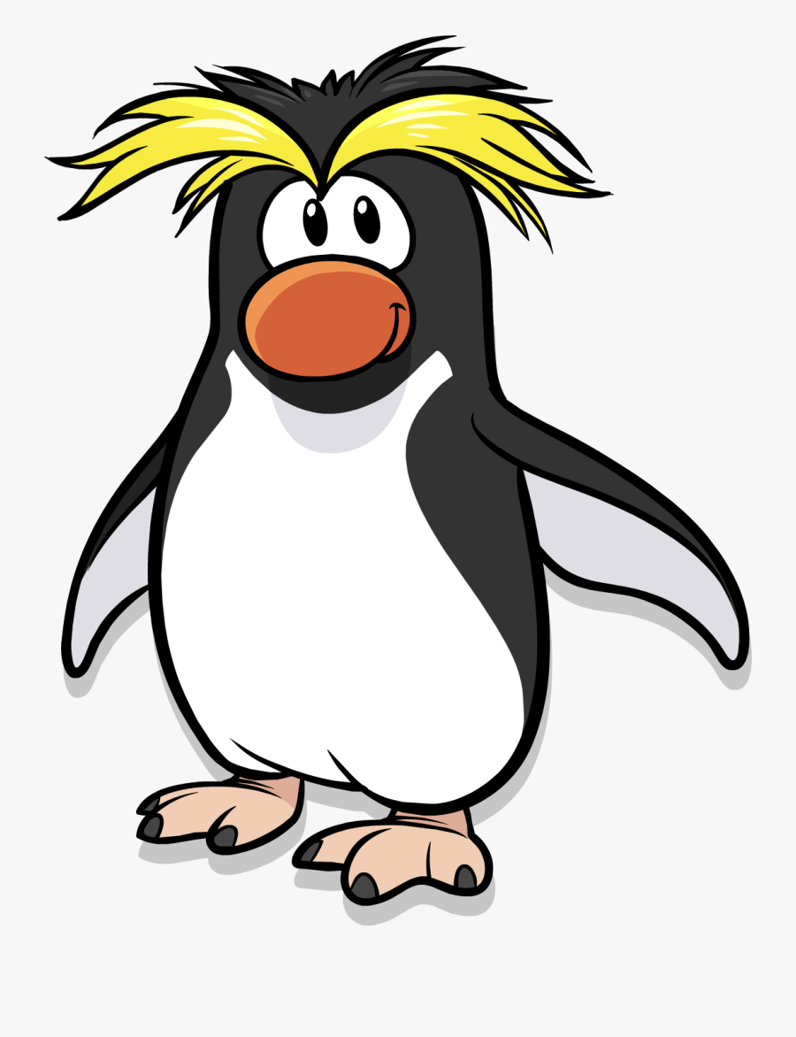 Transparent Penguins Clipart Black And White - Rockhopper Penguin Clip Art, Transparent Clipart