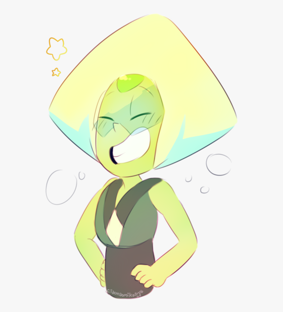 Naomika Green Yellow Vertebrate Cartoon Fictional Character - Steven Universe Peridot Smiling, Transparent Clipart