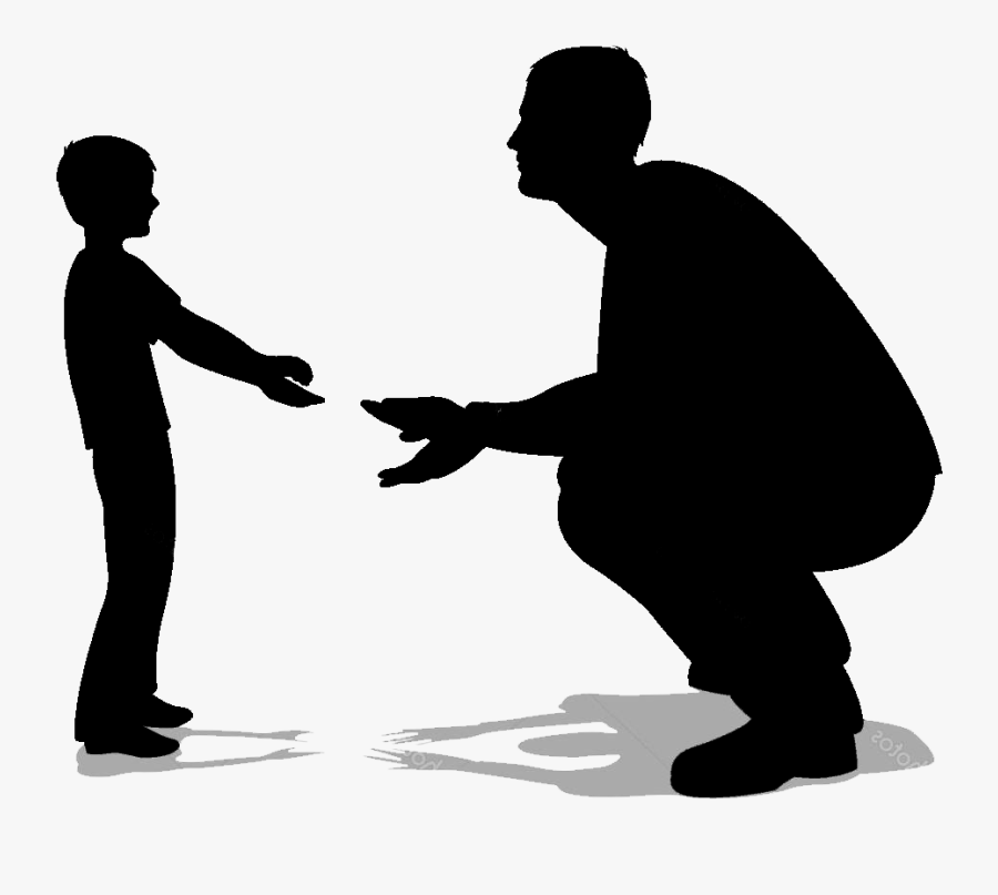 Vector Silhouette Father And Son Clipart , Png Download - Silhouette Father And Son, Transparent Clipart
