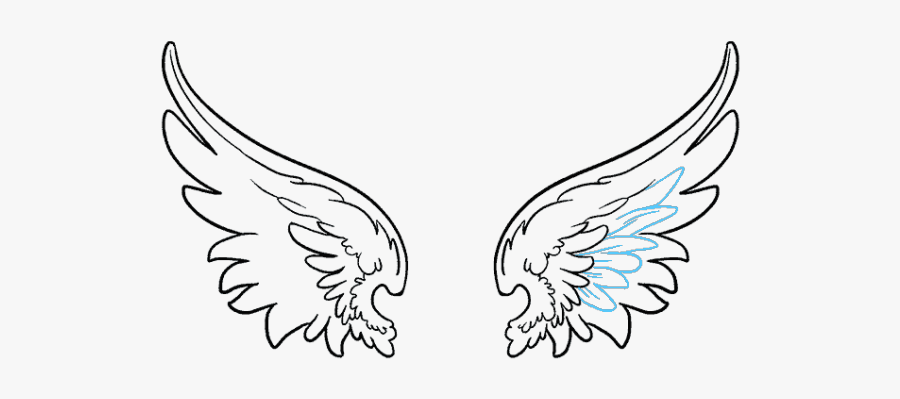 Easy Drawings Angel Wings, Transparent Clipart