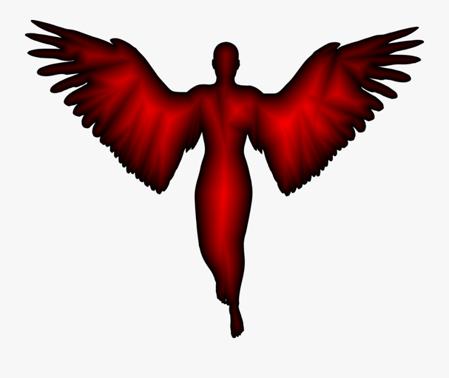 Male Clipart Guardian Angel - Man With Wings Silhouette, Transparent Clipart