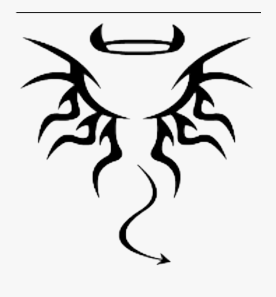 Transparent Black Outline Png - Small Devil Tattoo Designs, Transparent Clipart