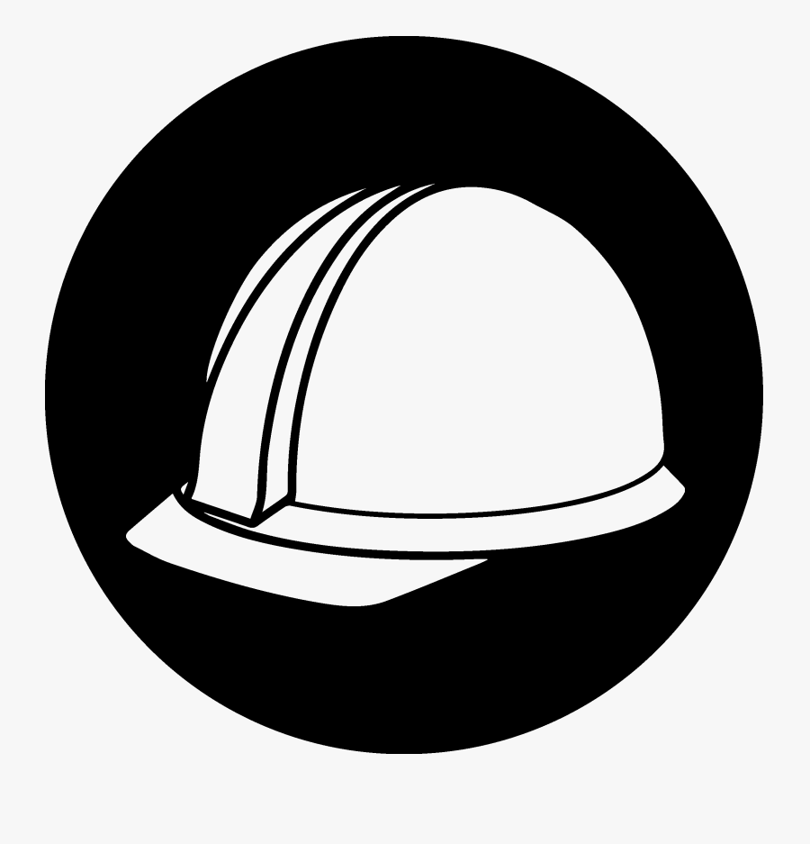 Hard Hat Coloring Page, Transparent Clipart