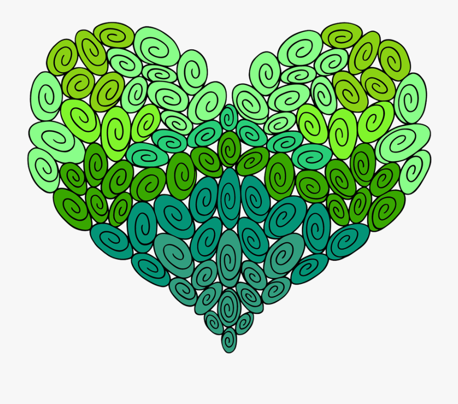 90 Swirl Heart - Illustration, Transparent Clipart