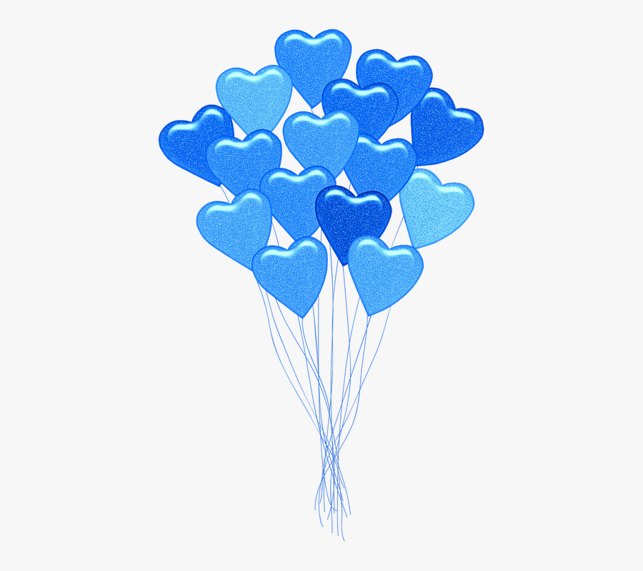 Blue Heart Balloons, Balloons, Heart, Blue, Balloon - Frases Para Fotos Sozinha, Transparent Clipart