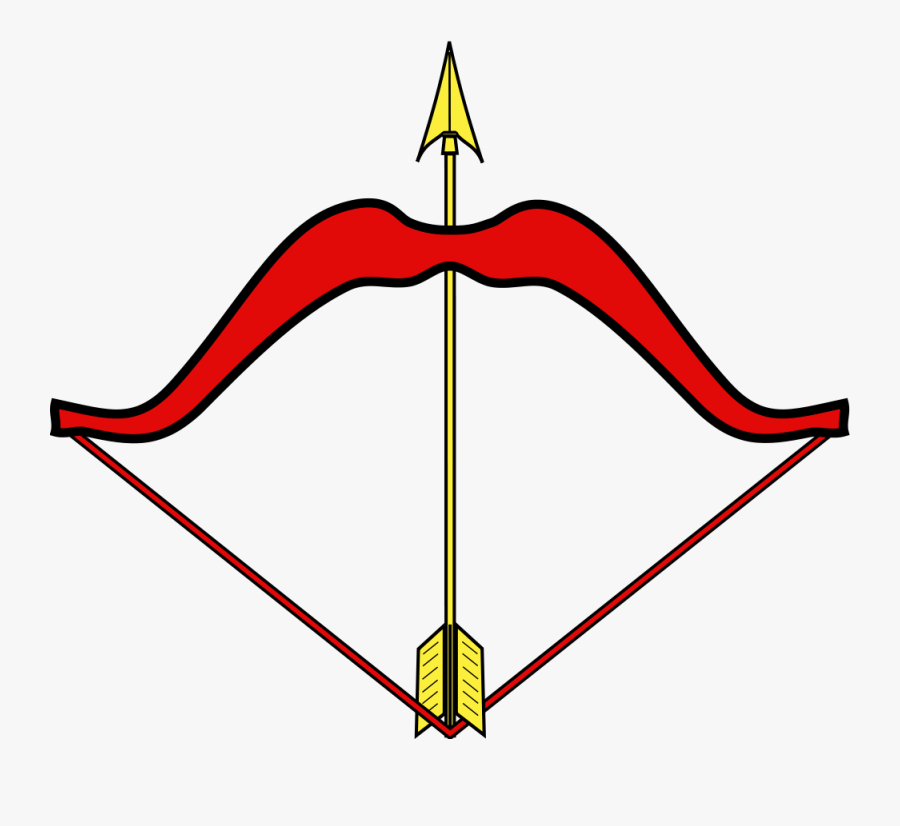 Bow And Arrow Clip Art 17, - Heraldic Bow And Arrow, Transparent Clipart