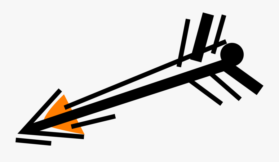 Vector Illustration Of Archery Marksmanship Arrow Shaft, Transparent Clipart