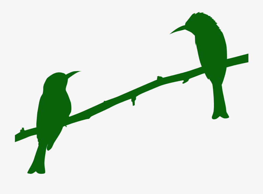 Vector Pajaros En Una Rama, Transparent Clipart